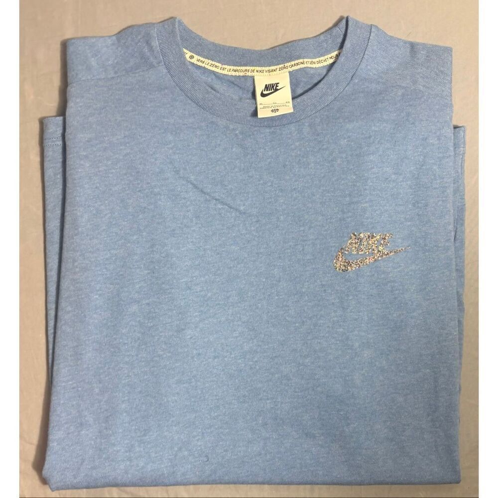 Nike Move To Zero Blue T Shirt XL Logo Sustainable Cotton Tee